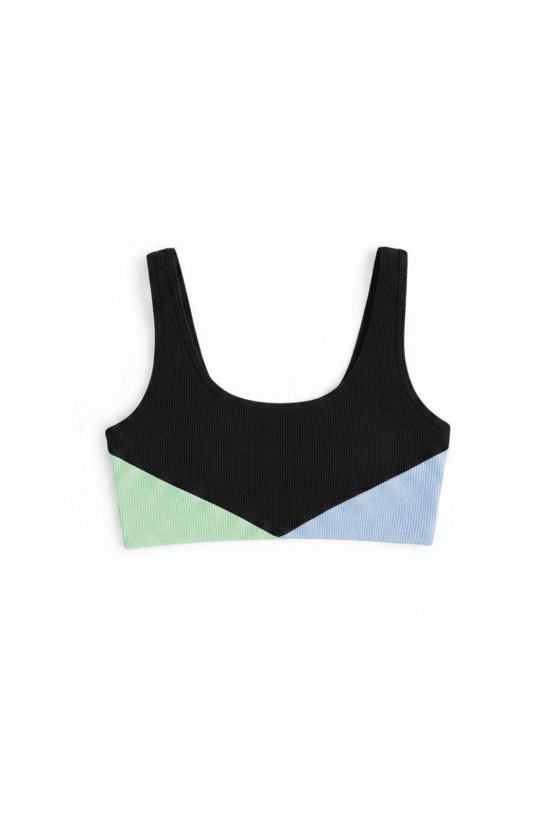 Shop Beach Riot Beach Riot Nora Pretty Pastels Sports Crop Top as seen on Sarah Jayne Dunn Crop Top for women – premium loungewear and festival fashion at Spoiled Brat