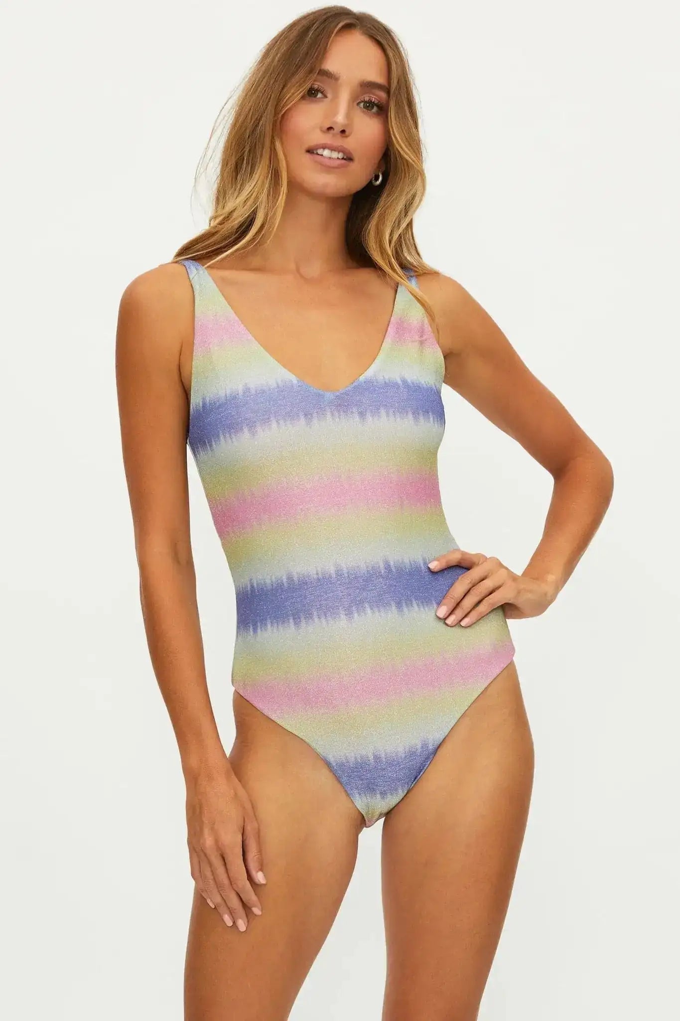 Beach Riot Reese One Piece Cotton Candy Ombre Shine Swimsuit by Beach Riot – Swimsuit – S | Spoiled Brat UK