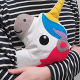 Shop Bitten Bitten Design Huggable Unicorn Head Hot Water Bottle for women – premium loungewear and festival fashion at Spoiled Brat