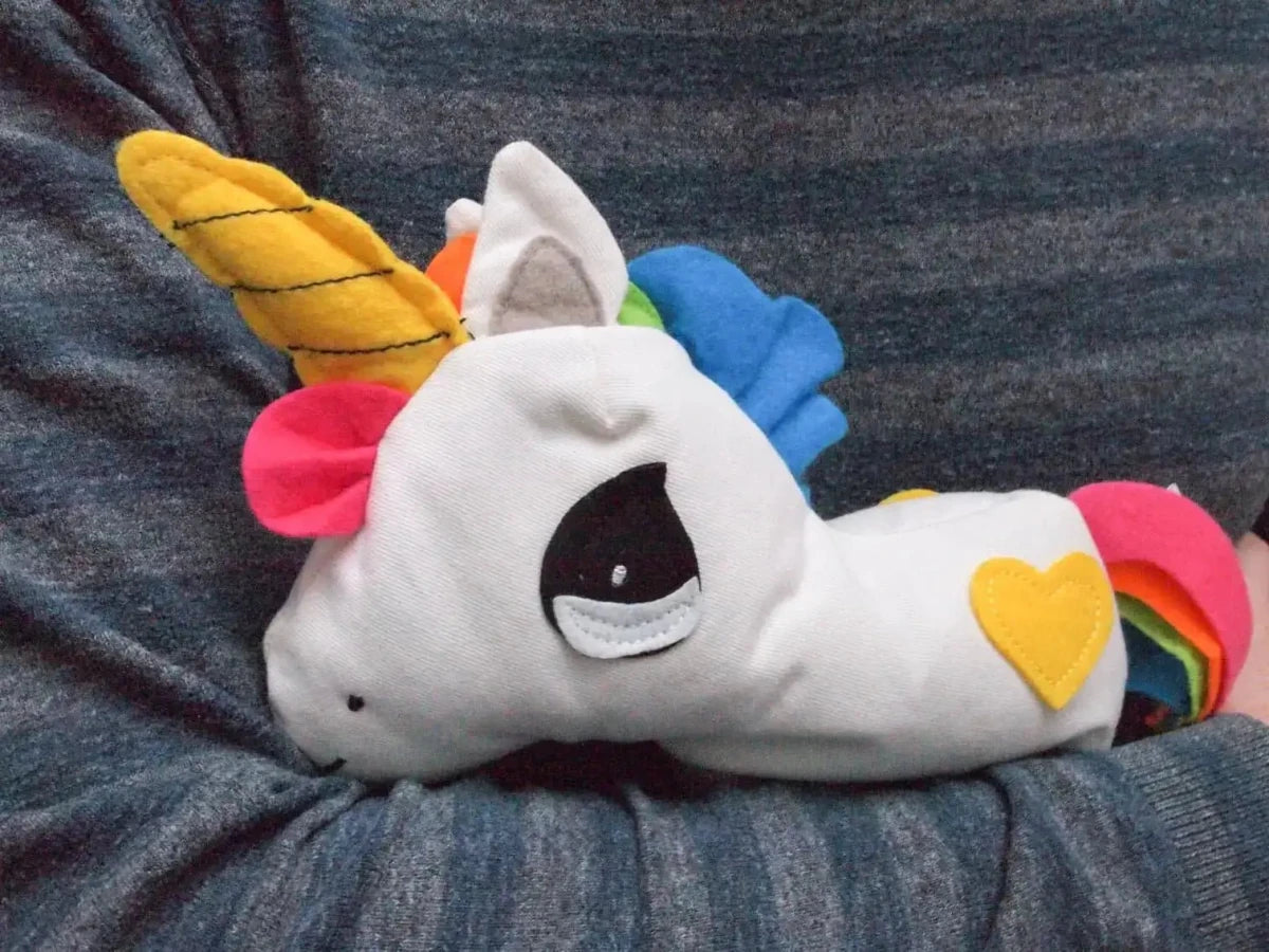 Shop Bitten Bitten Design Huggable Unicorn Hot Water Bottle for women – premium loungewear and festival fashion at Spoiled Brat