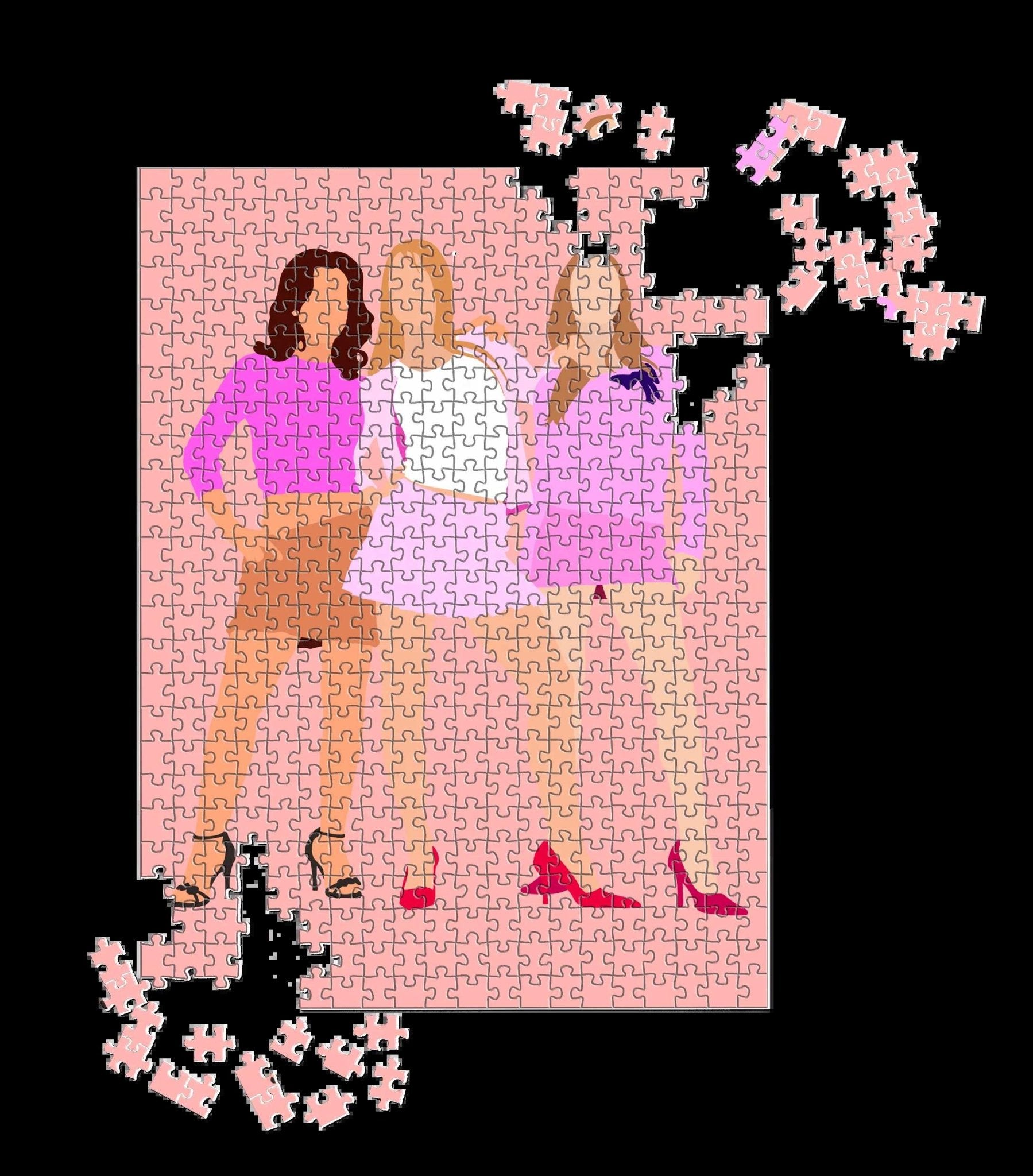 Bored Sheep Mean Girls Inspired: the Plastics Jigsaw Puzzle 500 Pcs by Bored Sheep – Game – Pink | Spoiled Brat UK