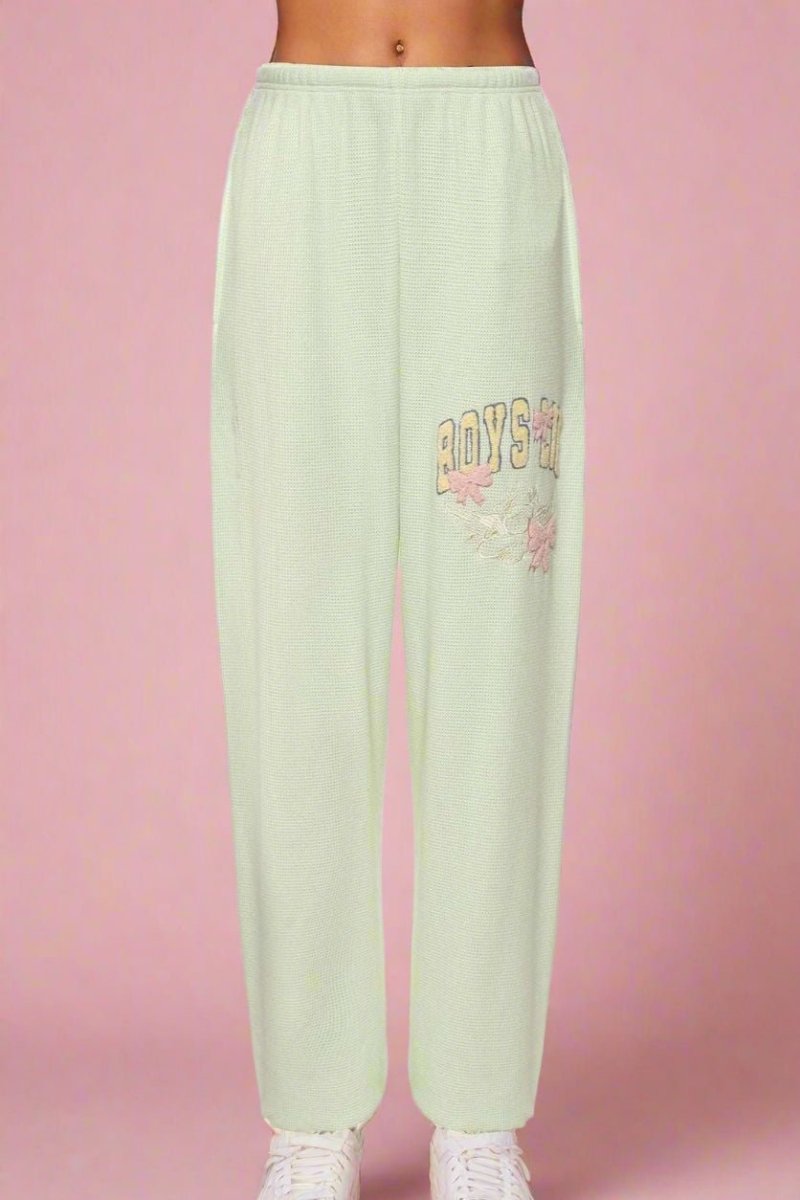 Shop Boys Lie Boys Lie Aura Bows Kimmy Jogger Pants as seen on Chloe Brockett Jogger Bottoms for women – premium loungewear and festival fashion at Spoiled Brat