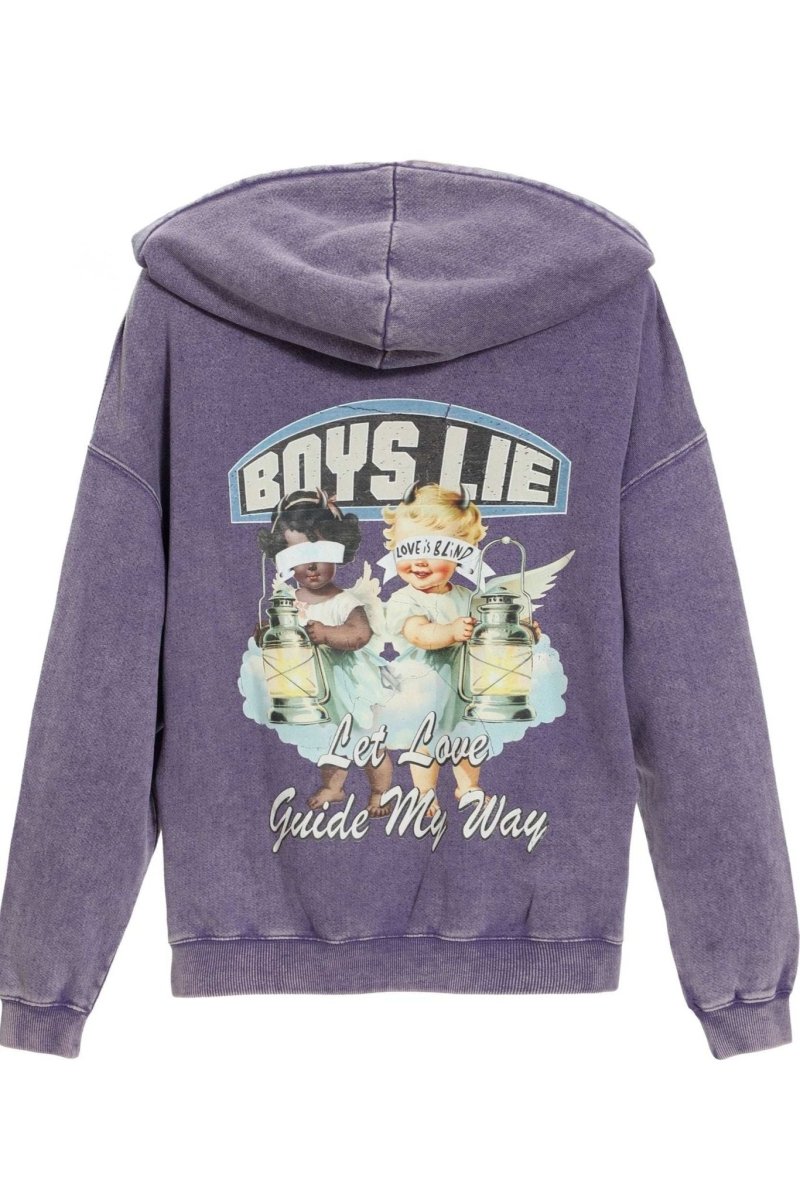 Shop Boys Lie Boys Lie Aura Let Love Guide My Way Racer Hoodie Hooded Sweatshirt for women – premium loungewear and festival fashion at Spoiled Brat