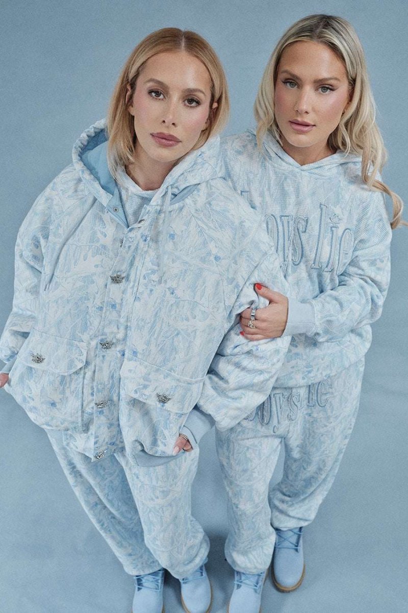 Shop Boys Lie Boys Lie Blue Manhunt Racer Hoodie as seen on Olivia Attwood Hooded Sweatshirt for women – premium loungewear and festival fashion at Spoiled Brat