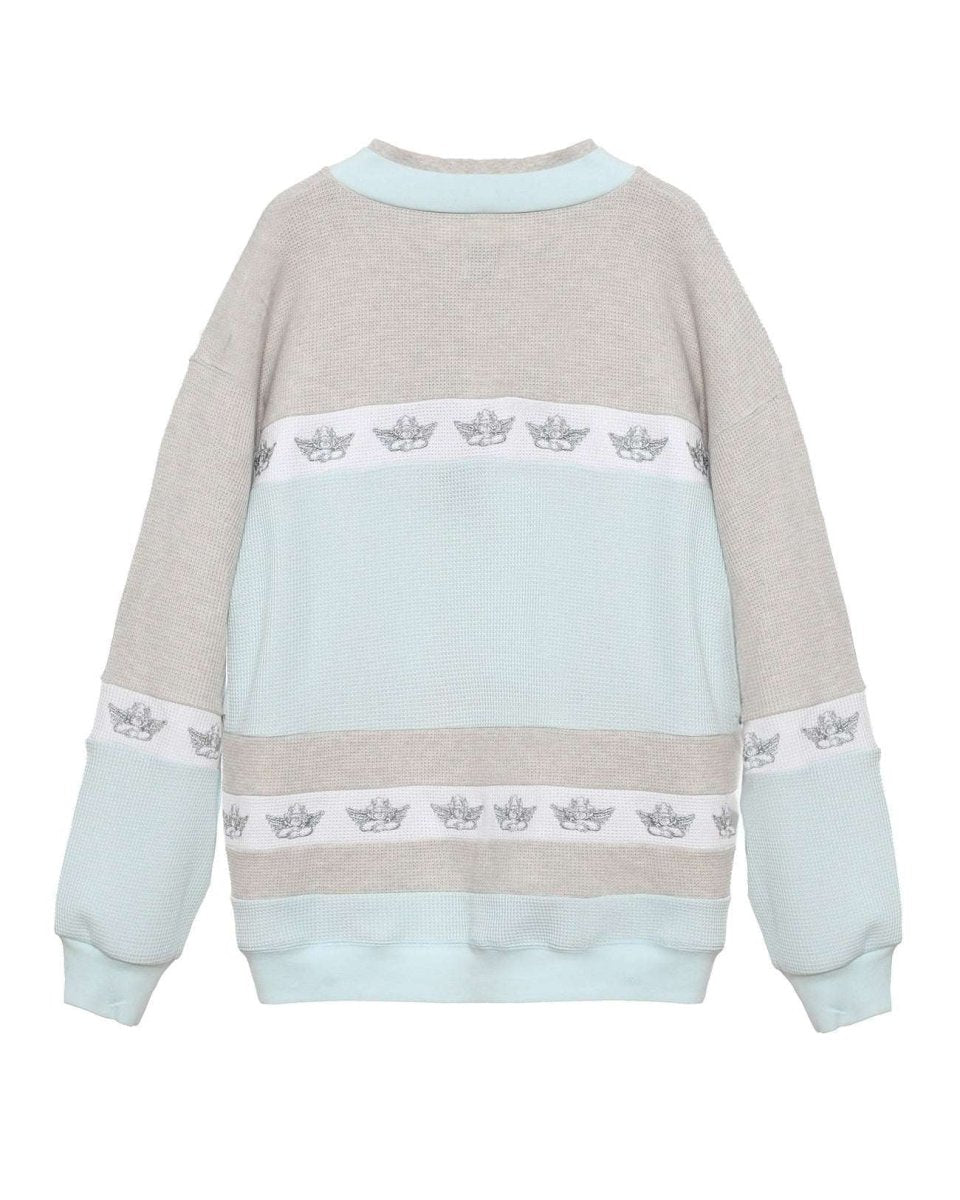Shop Boys Lie Boys Lie Blue Private School Rider Crewneck Sweater for women – premium loungewear and festival fashion at Spoiled Brat