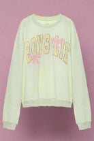 Shop Boys Lie Boys Lie Bows Kara Crewneck Sweater as seen on Chloe brockett Sweater for women – premium loungewear and festival fashion at Spoiled Brat