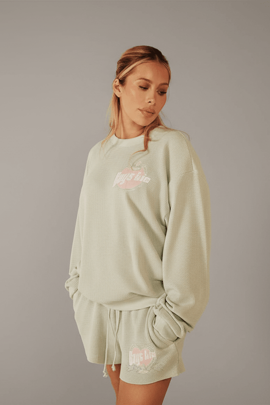 Shop Boys Lie Boys Lie Breakfast Beers Pastel Kara Crewneck Sweater Sweater for women – premium loungewear and festival fashion at Spoiled Brat