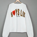 Shop Boys Lie Boys Lie Caitlyn Coded Kara Crewneck Sweater Sweater for women – premium loungewear and festival fashion at Spoiled Brat
