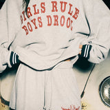 Shop Boys Lie Boys Lie Girls Rule Boys Drool Kara Crewneck Sweater Sweater for women – premium loungewear and festival fashion at Spoiled Brat