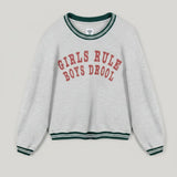 Shop Boys Lie Boys Lie Girls Rule Boys Drool Kara Crewneck Sweater Sweater for women – premium loungewear and festival fashion at Spoiled Brat