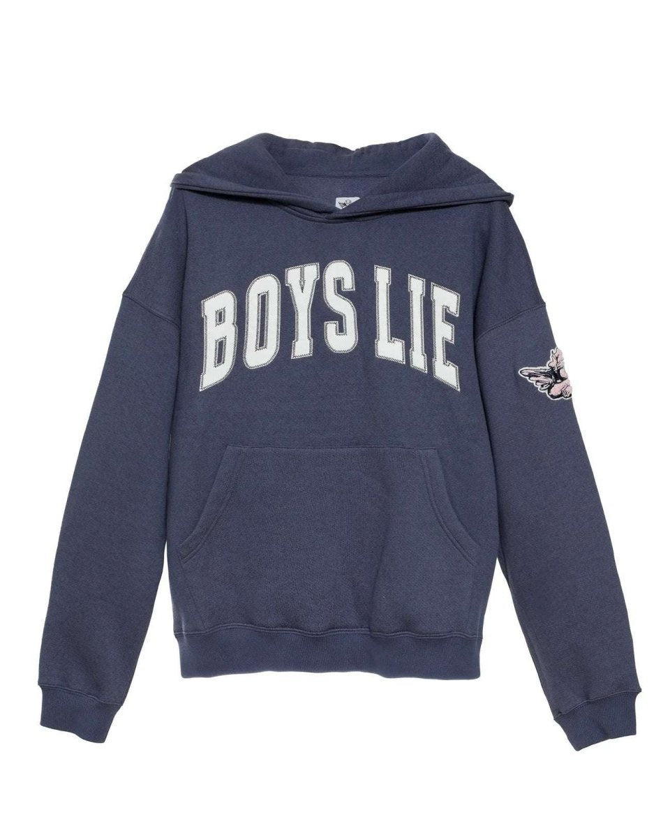 Shop Boys Lie Boys Lie In Too Deep Racer Hoodie as seen on Olivia Attwood Hooded Sweatshirt for women – premium loungewear and festival fashion at Spoiled Brat