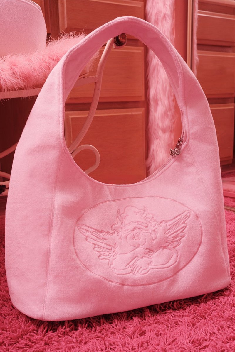 Shop Boys Lie Boys Lie Pink Cant Get Enough Tote Bag Handbag for women – premium loungewear and festival fashion at Spoiled Brat