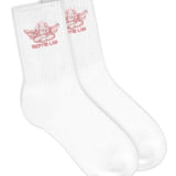 Shop Boys Lie Boys Lie Pink Logo Socks Socks for women – premium loungewear and festival fashion at Spoiled Brat