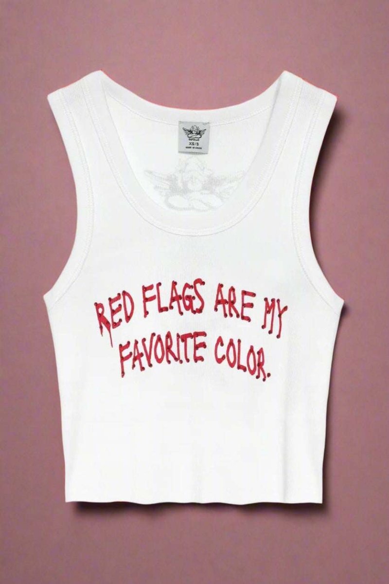 Shop Boys Lie Boys Lie Red Flags Randy Tank Top Tank Top for women – premium loungewear and festival fashion at Spoiled Brat