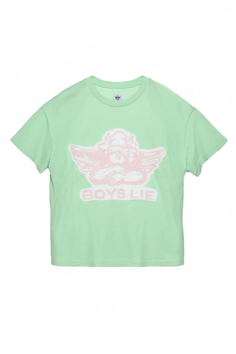 Shop Boys Lie Boys Lie Stitch Me Up Boyfriend Tee Boyfriend T-Shirt for women – premium loungewear and festival fashion at Spoiled Brat