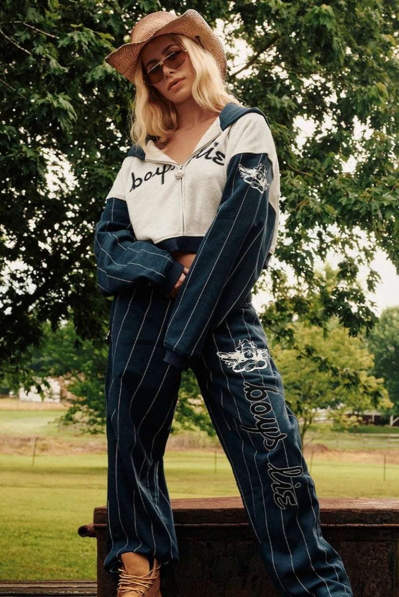 Shop Boys Lie Boys Lie The Big Leaguer Alex Zip up Hoodie Zip Up Hoodie for women – premium loungewear and festival fashion at Spoiled Brat