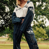 Shop Boys Lie Boys Lie The Big Leaguer Alex Zip up Hoodie Zip Up Hoodie for women – premium loungewear and festival fashion at Spoiled Brat