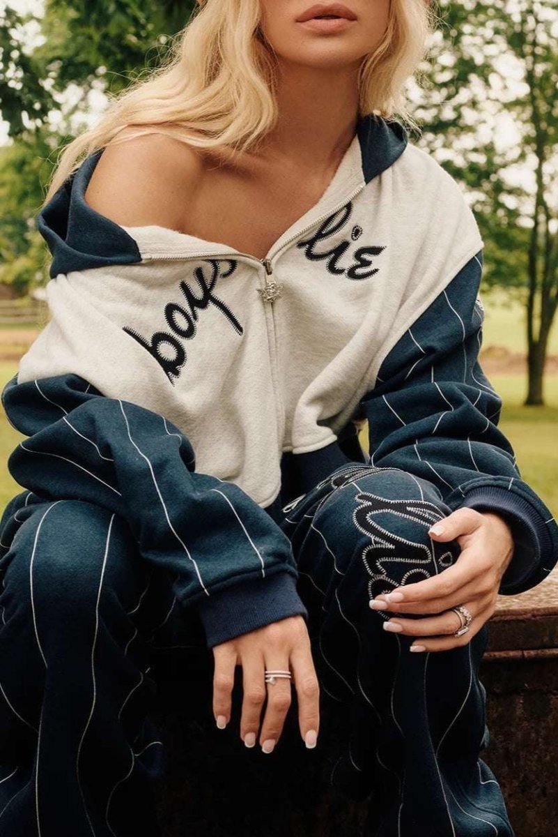 Shop Boys Lie Boys Lie The Big Leaguer Alex Zip up Hoodie Zip Up Hoodie for women – premium loungewear and festival fashion at Spoiled Brat