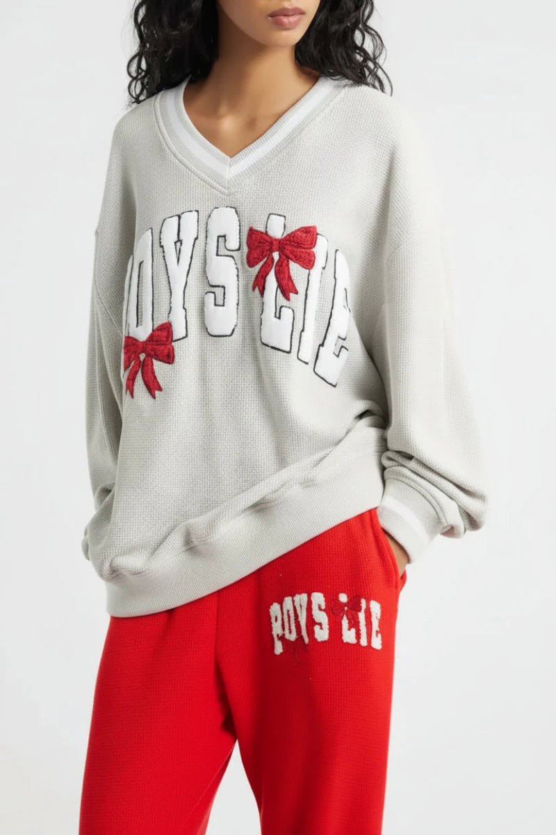 Shop Boys Lie Boys Lie Wrap Me In a Bow Hayley Sweater Sweater for women – premium loungewear and festival fashion at Spoiled Brat