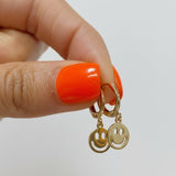Shop Bracha Bracha Smiley Huggies Gold Hoop Earrings Earrings for women – premium loungewear and festival fashion at Spoiled Brat