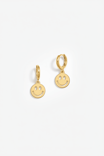 Shop Bracha Bracha Smiley Huggies Gold Hoop Earrings Earrings for women – premium loungewear and festival fashion at Spoiled Brat