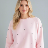 Brunette The Label "Be Kind" All Over Floral Perfect Crew Sweater - Spoiled Brat