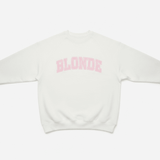 Shop Brunette The Label Brunette The Label "Blonde" Varsity Hair Colour Not Your Boyfriend's Crew Sweater Sweater for women – premium loungewear and festival fashion at Spoiled Brat