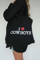 Shop Brunette The Label Brunette The Label "I Love Cowboys" Tote Bag Tote Bag for women – premium loungewear and festival fashion at Spoiled Brat