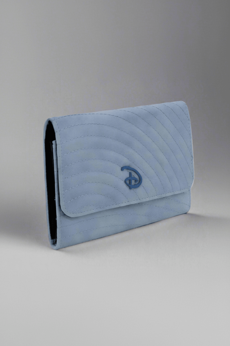 Shop Buckle Down Products Buckle Down Disney Logo Sky Blue Fold Over Wallet Wallet for women – premium loungewear and festival fashion at Spoiled Brat