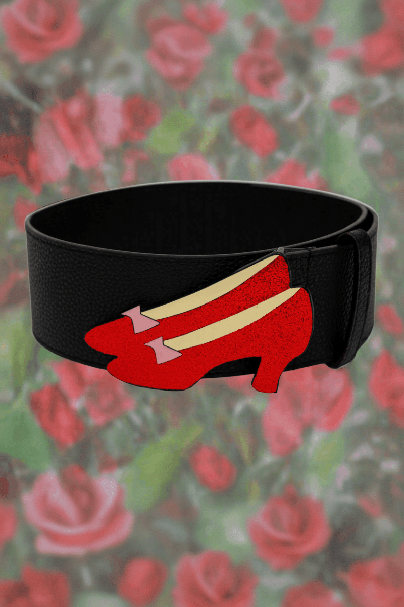 Shop Buckle Down Products Buckle Down Wizard Of Oz Ruby Slippers Enamel Belt Belt for women – premium loungewear and festival fashion at Spoiled Brat