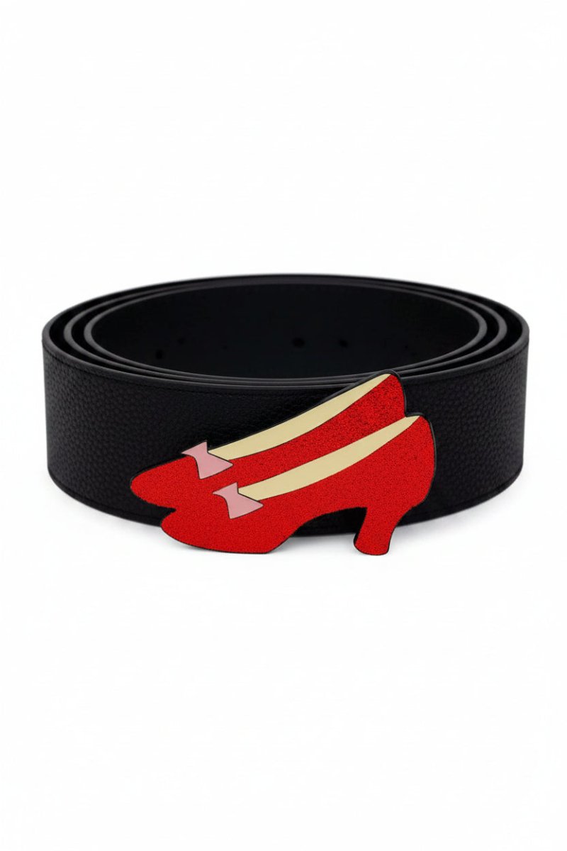 Shop Buckle Down Products Buckle Down Wizard Of Oz Ruby Slippers Enamel Belt Belt for women – premium loungewear and festival fashion at Spoiled Brat