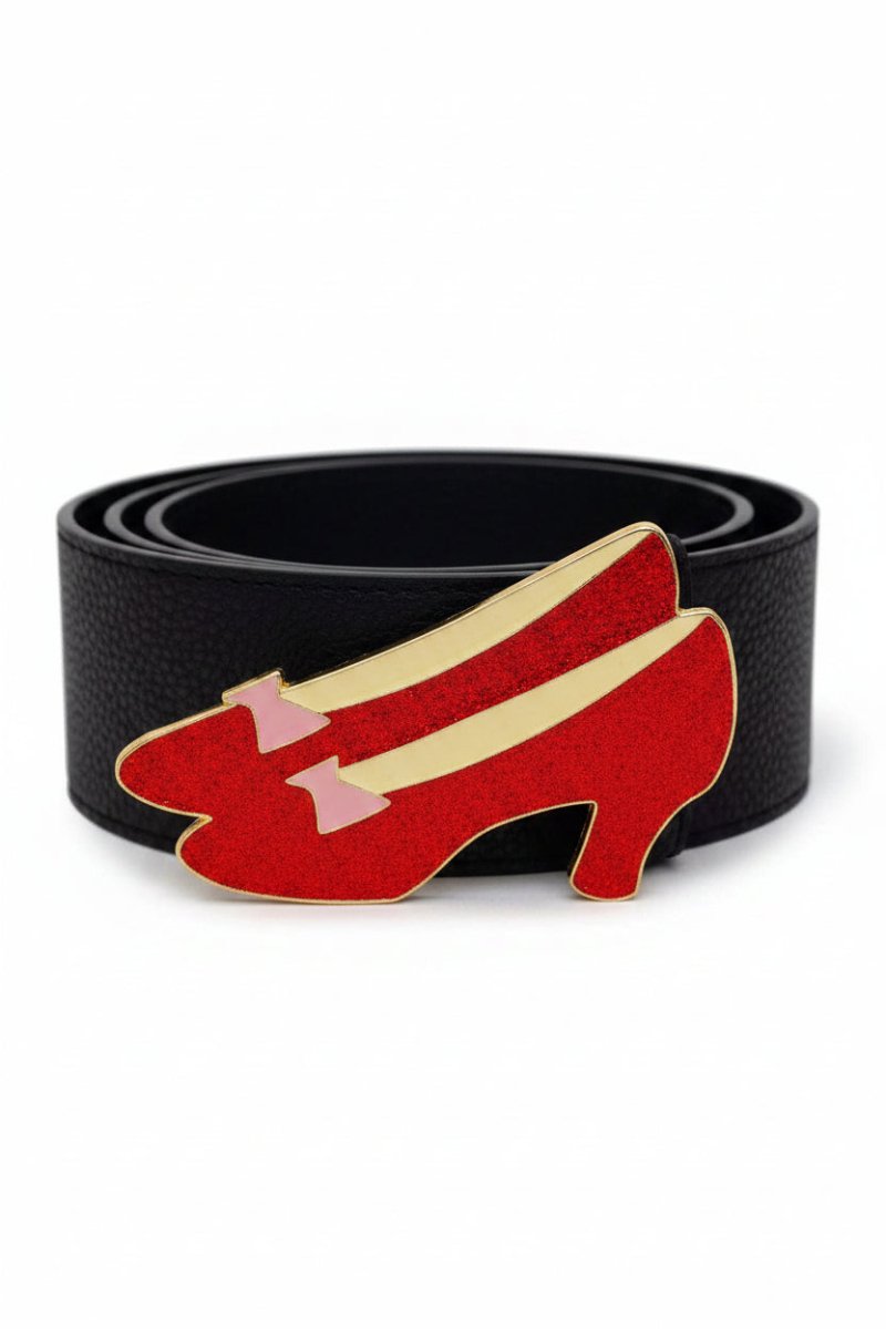 Shop Buckle Down Products Buckle Down Wizard Of Oz Ruby Slippers Enamel Belt Belt for women – premium loungewear and festival fashion at Spoiled Brat