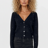 CHRLDR All Over Diamonds Cropped Cardigan Sweater - Spoiled Brat