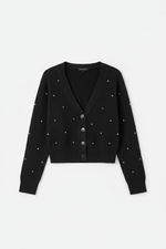 Shop CHRLDR CHRLDR All Over Diamonds Cropped Cardigan Sweater Cardigan for women – premium loungewear and festival fashion at Spoiled Brat