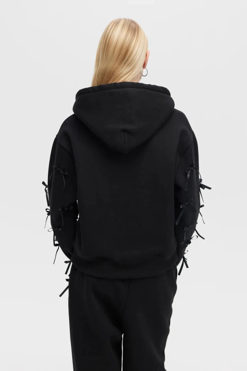 Shop CHRLDR CHRLDR Molly Bows Hoodie Hoodie for women – premium loungewear and festival fashion at Spoiled Brat