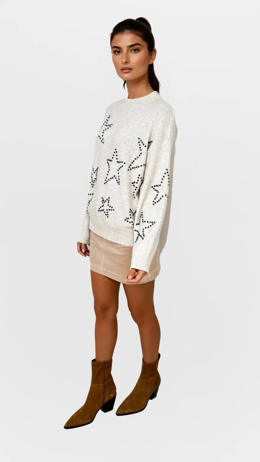 CHRLDR Studded Star Perfect Sweater - Spoiled Brat