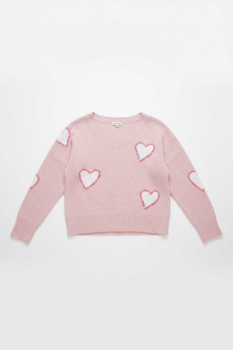 Shop CHRLDR CHRLDR Sweetheart V Neck Perfect Sweater Jumper for women – premium loungewear and festival fashion at Spoiled Brat