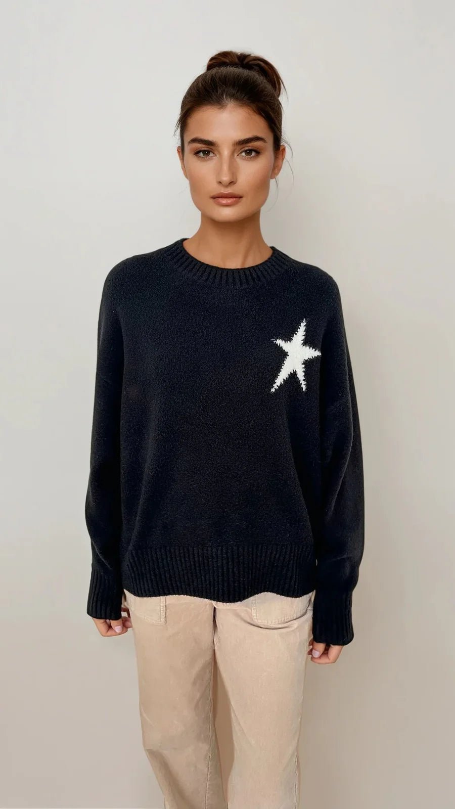 CHRLDR Sylvie Star Patch Perfect Sweater - Spoiled Brat