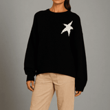 Shop CHRLDR CHRLDR Sylvie Star Patch Perfect Sweater Jumper for women – premium loungewear and festival fashion at Spoiled Brat