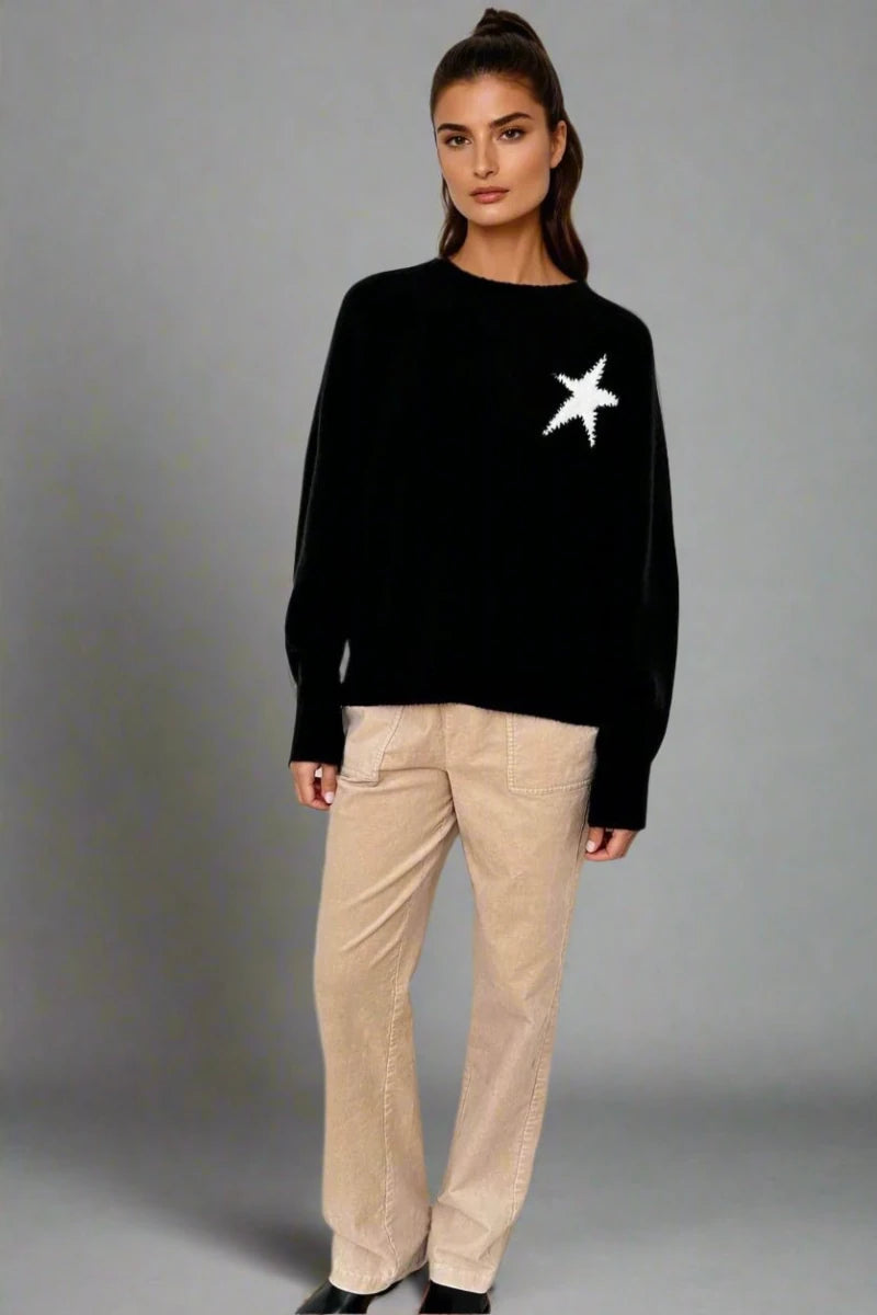 Shop CHRLDR CHRLDR Sylvie Star Patch Perfect Sweater Jumper for women – premium loungewear and festival fashion at Spoiled Brat