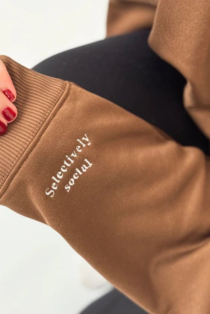 Shop Coconut Lane Coconut Lane Feelings "Selectively Social" Hoodie Hoodie for women – premium loungewear and festival fashion at Spoiled Brat