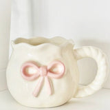 Shop Coconut Lane Coconut Lane Pink Bow Mug Mug for women – premium loungewear and festival fashion at Spoiled Brat
