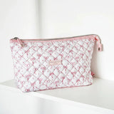 Shop Coconut Lane Coconut Lane Quilted Dainty Bows Expandable Cosmetic Bag Cosmetic Case for women – premium loungewear and festival fashion at Spoiled Brat