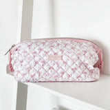 Shop Coconut Lane Coconut Lane Quilted Dainty Bows Expandable Cosmetic Bag Cosmetic Case for women – premium loungewear and festival fashion at Spoiled Brat