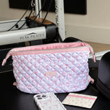 Shop Coconut Lane Coconut Lane Quilted Dainty Bows Expandable Cosmetic Bag Cosmetic Case for women – premium loungewear and festival fashion at Spoiled Brat