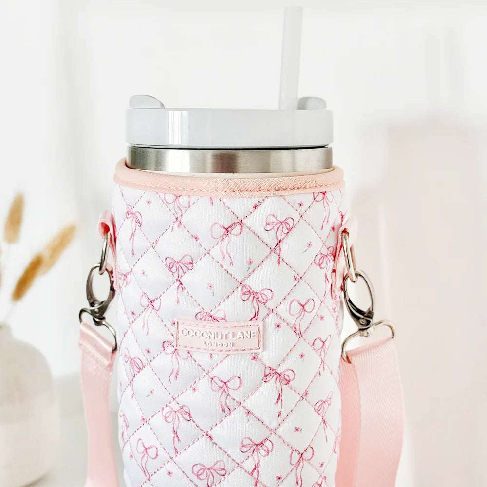 Coconut Lane Quilted Dainty Bows Tumbler Carry Case - Spoiled Brat