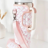 Shop Coconut Lane Coconut Lane Quilted Dainty Bows Tumbler Carry Case Water Bottle for women – premium loungewear and festival fashion at Spoiled Brat