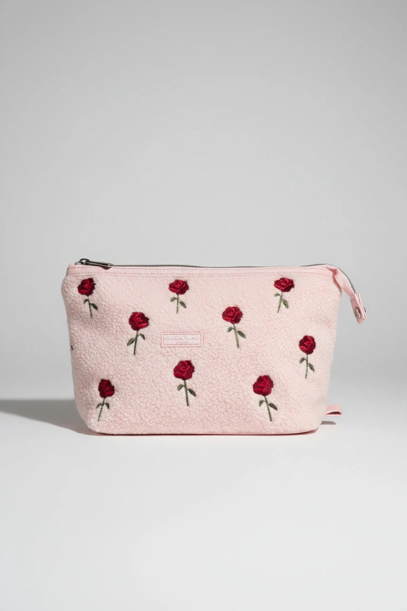 Shop Coconut Lane Coconut Lane Quilted Embroidered Roses Expandable Cosmetic Bag Cosmetic Case for women – premium loungewear and festival fashion at Spoiled Brat