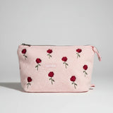 Shop Coconut Lane Coconut Lane Quilted Embroidered Roses Expandable Cosmetic Bag Cosmetic Case for women – premium loungewear and festival fashion at Spoiled Brat