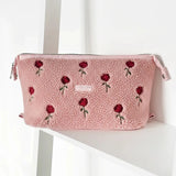 Shop Coconut Lane Coconut Lane Quilted Embroidered Roses Expandable Cosmetic Bag Cosmetic Case for women – premium loungewear and festival fashion at Spoiled Brat